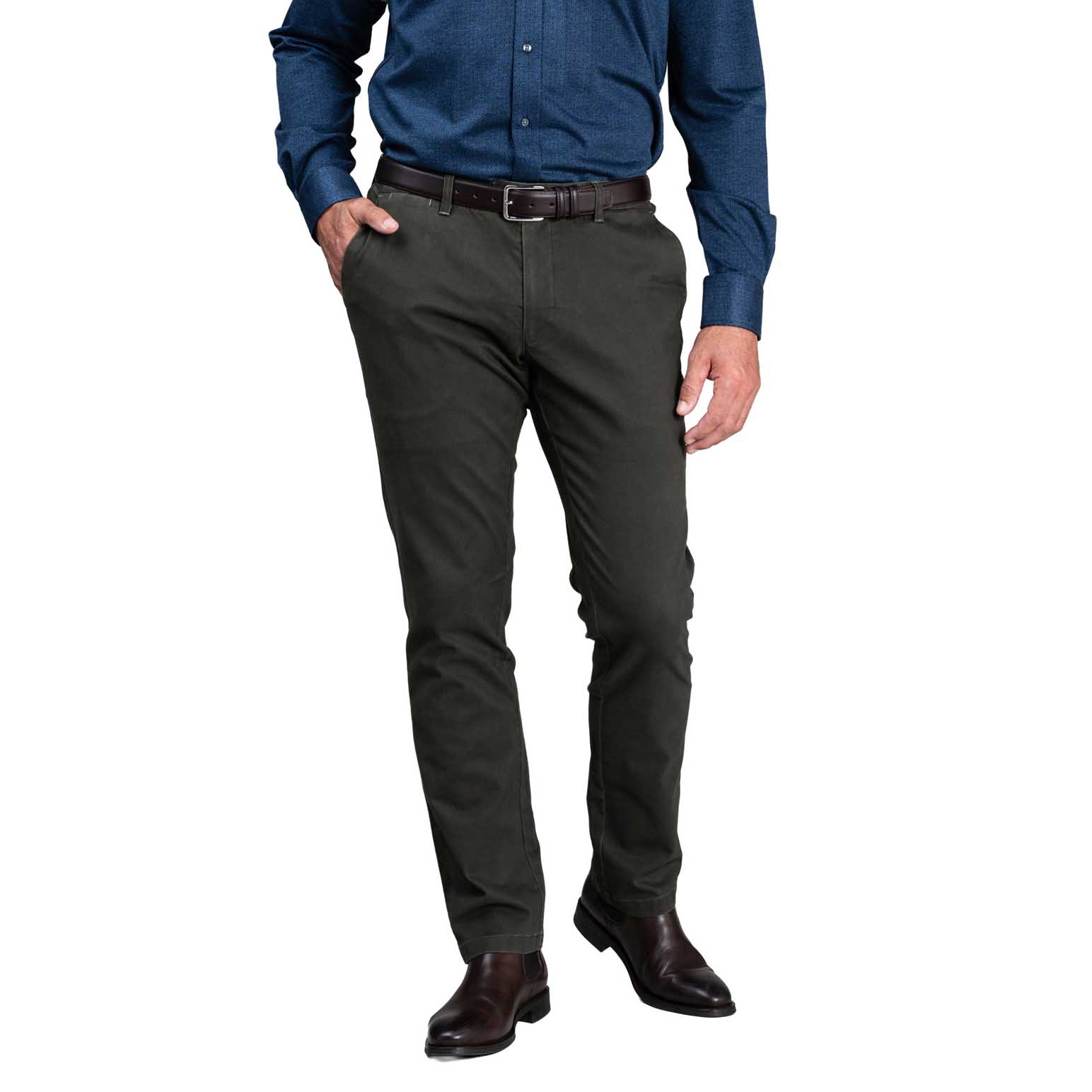 Rembrandt Tyler Dusty Olive Brushed Twill Chino